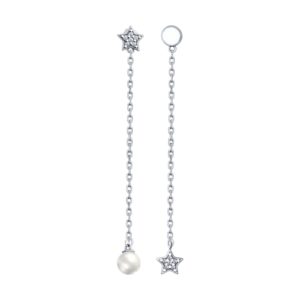 Cercei de argint cu perle Crystal Star